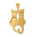 Gold Polished Cat Pendant