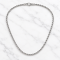 14K White Gold Rope Chain