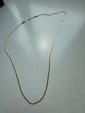 18K Yellow Gold Fine Curb Chain Necklace