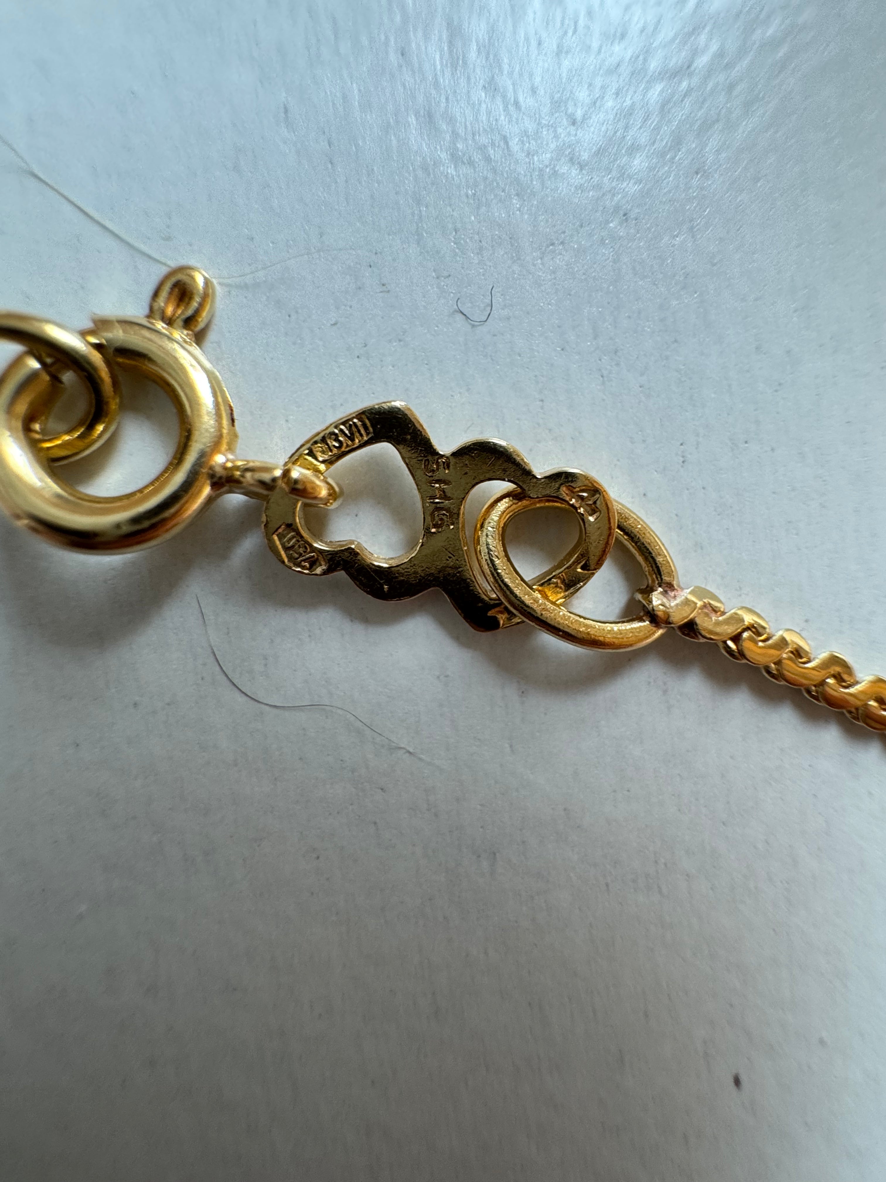 18K Yellow Gold Fine Curb Chain Necklace