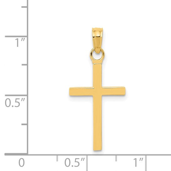 Gold Polished Latin Cross Pendant