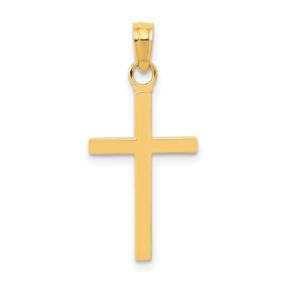 Gold Polished Latin Cross Pendant