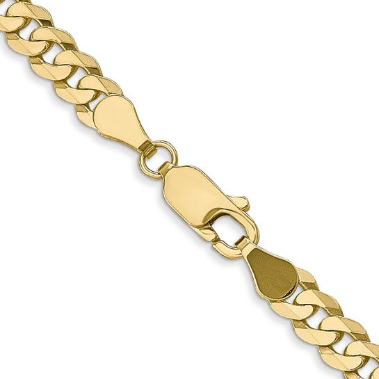 Gold (10K) Flat Beveled Curb Chain