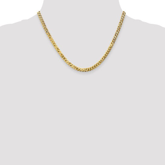Gold (10K) Flat Beveled Curb Chain