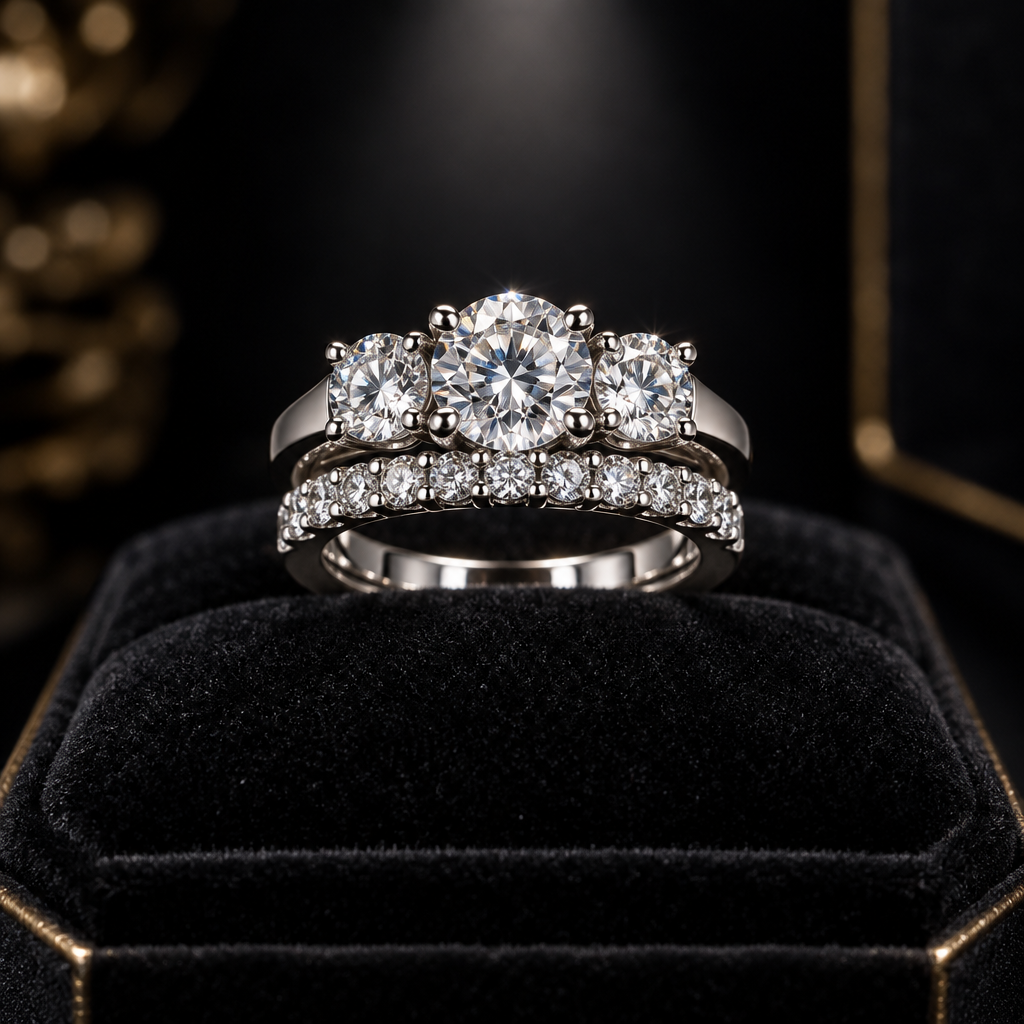 Diamond Ring Set - Black Velvet