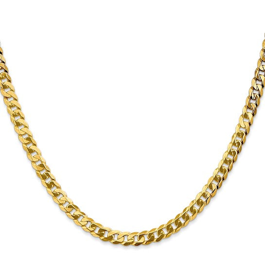 Gold (10K) Flat Beveled Curb Chain