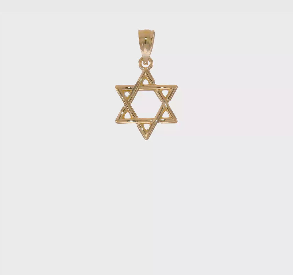 14k Polished Star of David Pendant