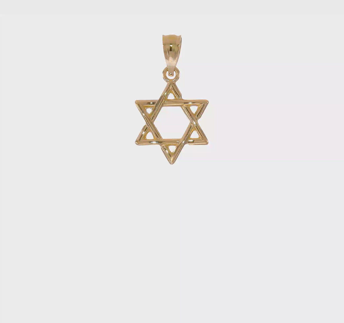 14k Polished Star of David Pendant